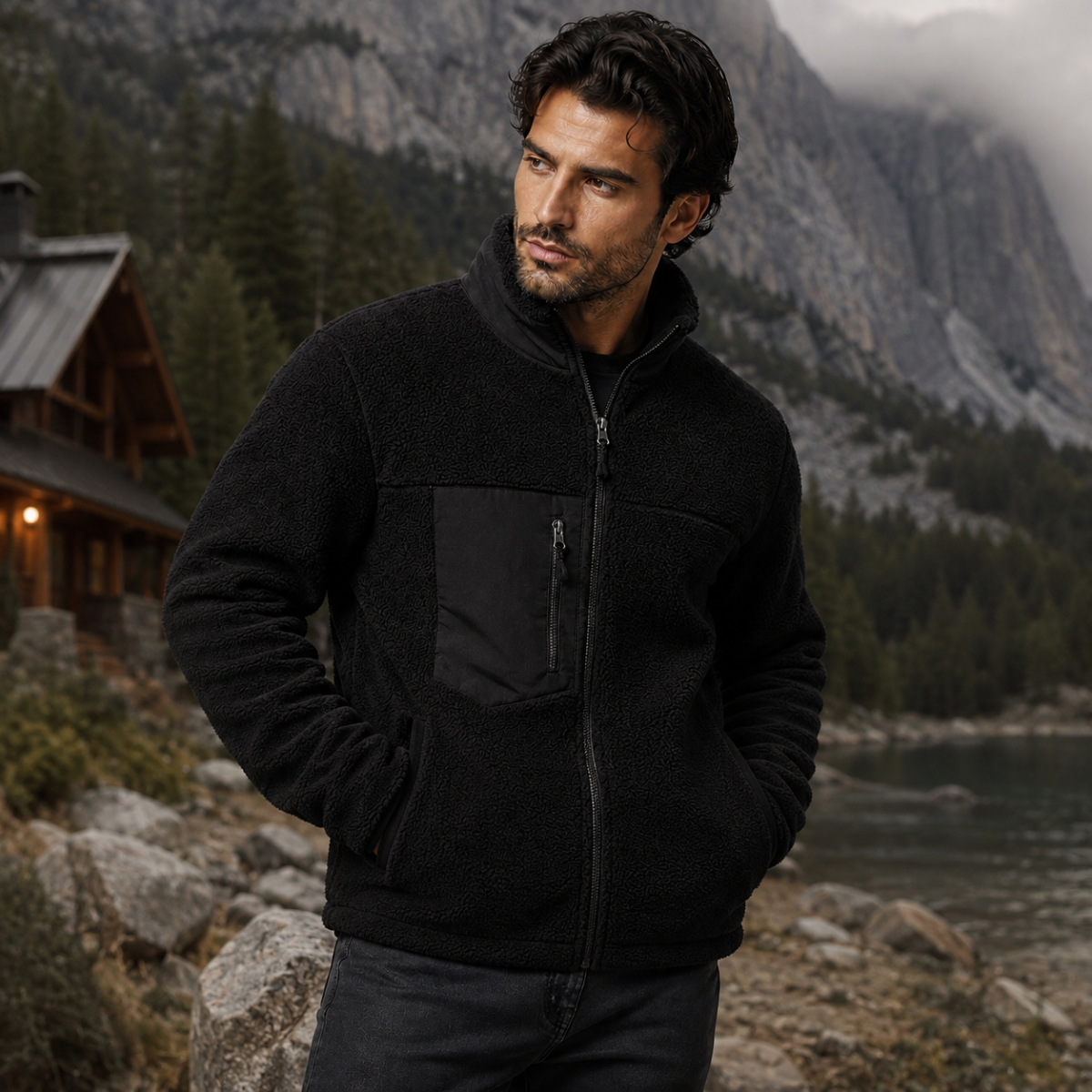 The Inverness Fleece Lined Teddy Wool Jacket for Men