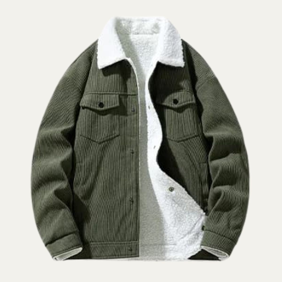 The Moneglia Men’s Corduroy Fleece Lined Sherpa Jacket