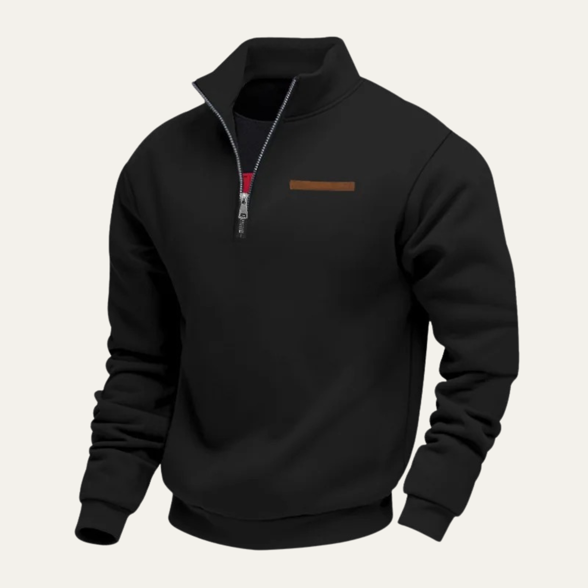 The Wexley Men’s Warm Stand Collar Casual Half Zip Sweater