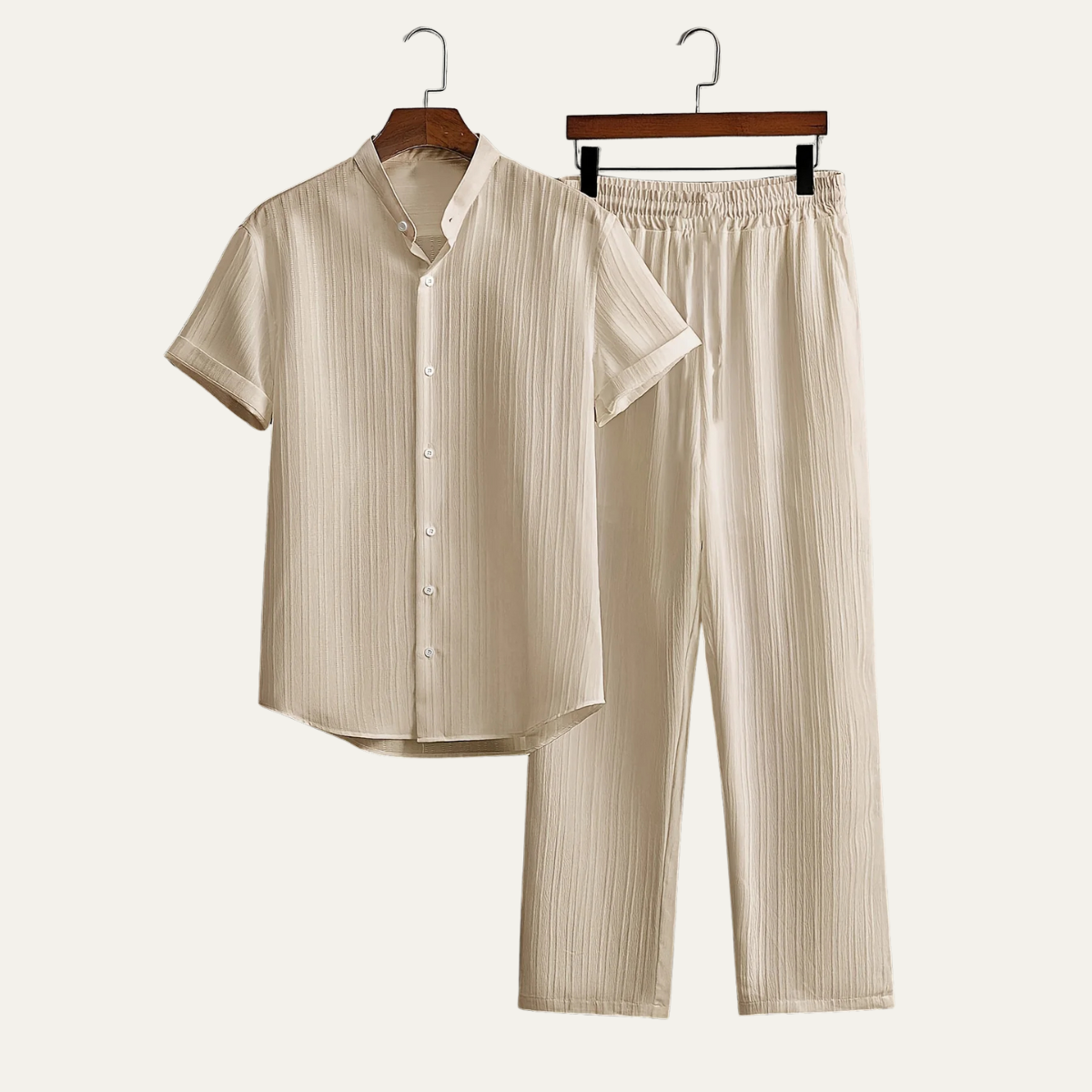 The Oakdale Men’s Casual Trendy Outfit – Short Sleeve Shirt & Pants Set