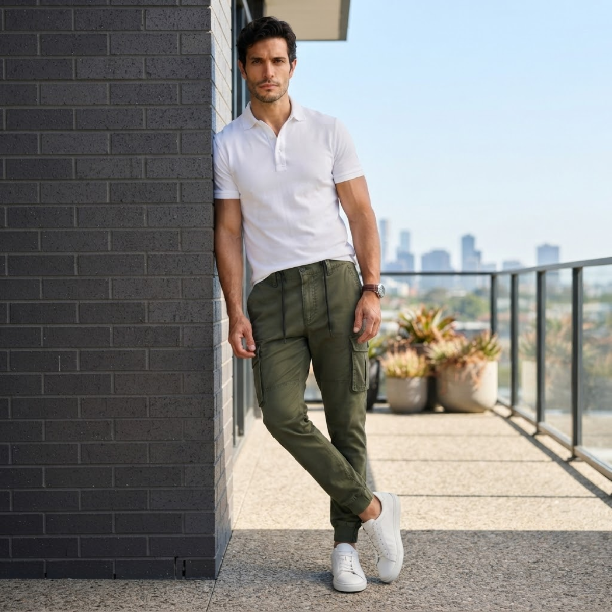 The Preston Men’s Casual Slim Fit Cargo Jogging Pants