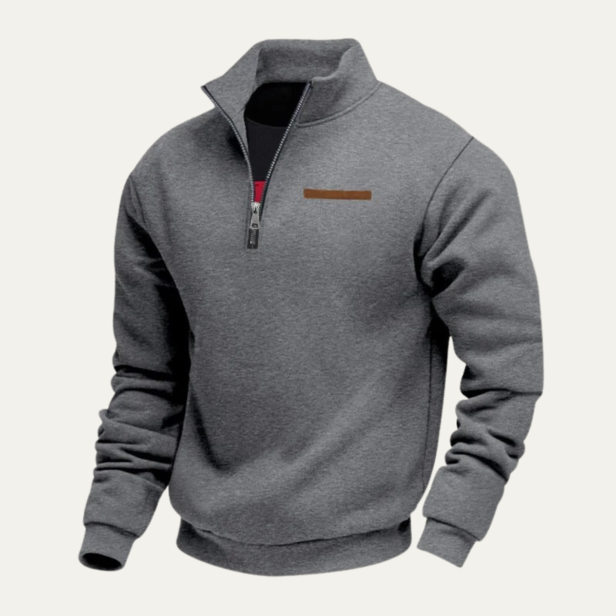 The Silverbrook Men’s Warm Stand Collar Trendy Half Zip Sweater