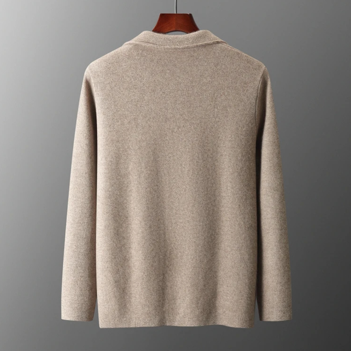 The Huntley Men's Soft Suit Collar Merino Wool Knit Cardigan