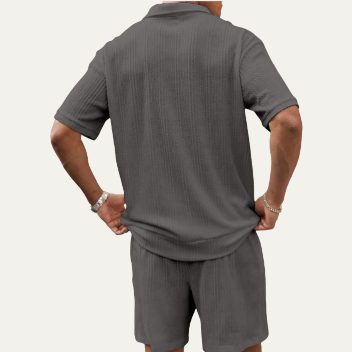 The Fairview Lane Men’s Solid Colour Casual Set – Polo Shirt & Shorts