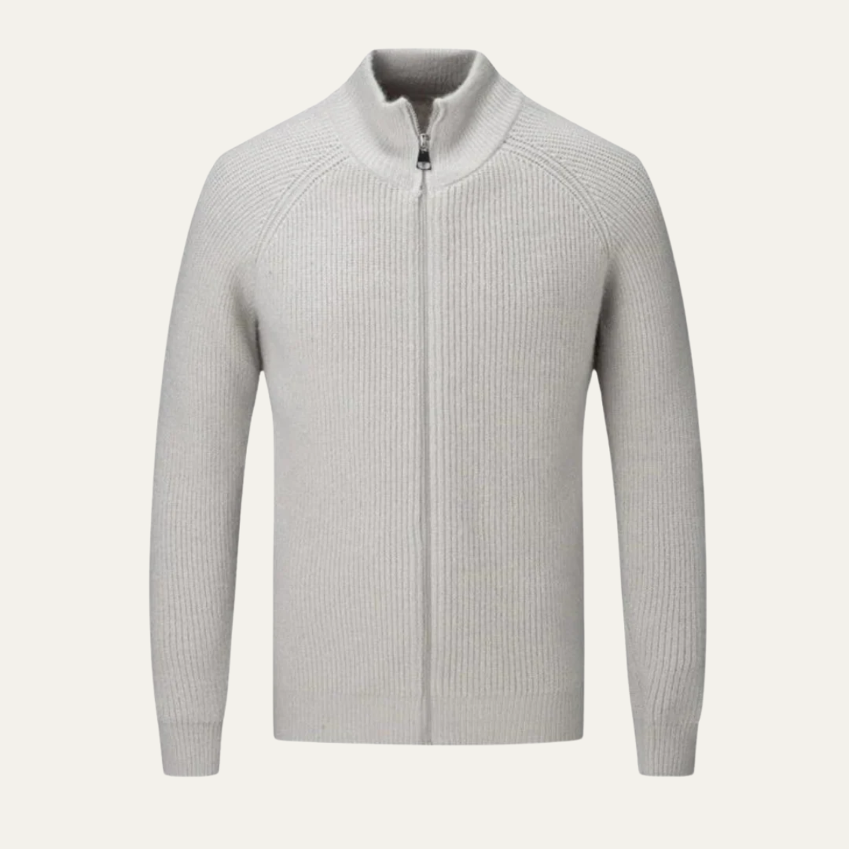 The Richmend Men’s Elegant Merino Wool Zip Up Cardigan