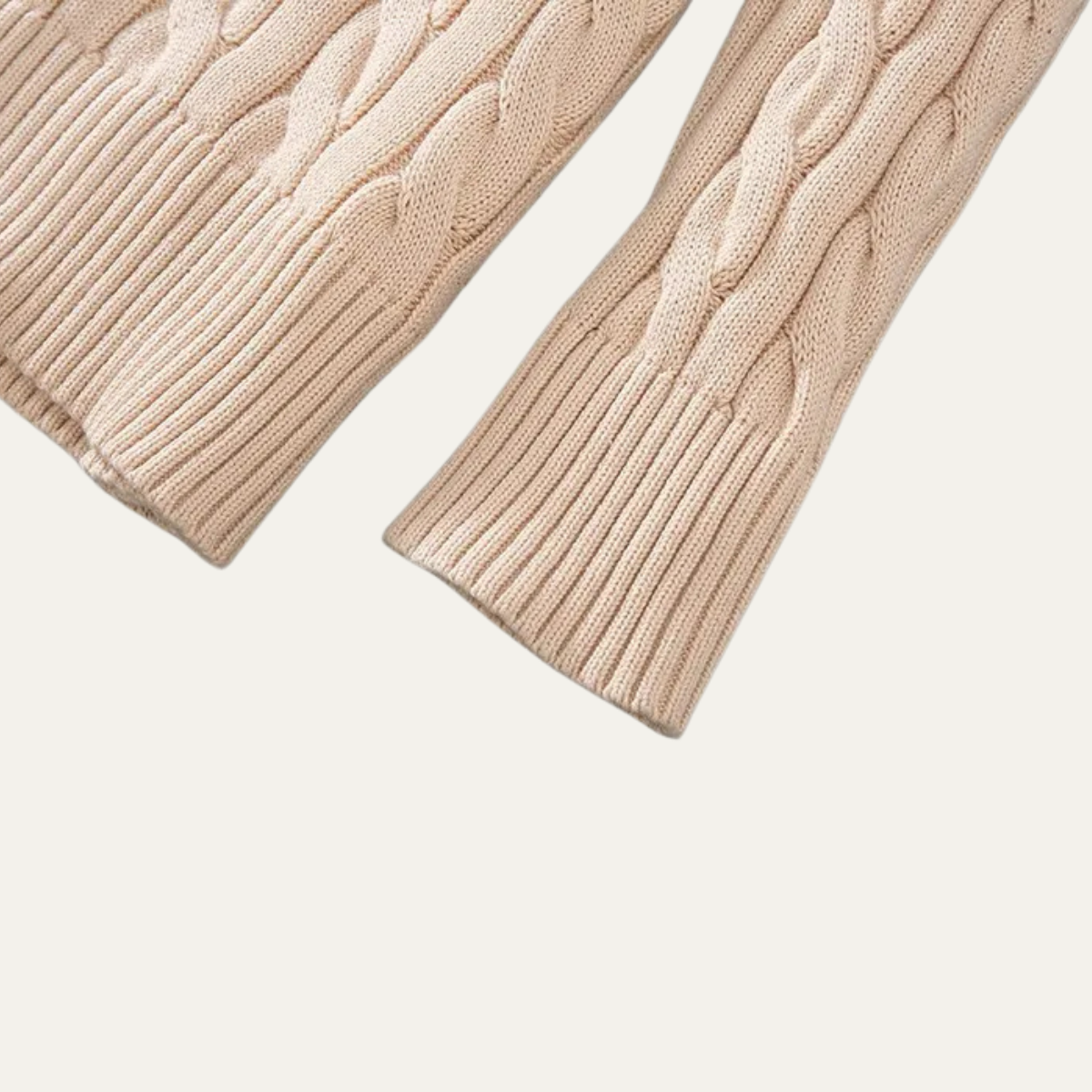 The Ashmeadow Men’s Soft 100% Cotton Cable Knit Half Zip Sweater