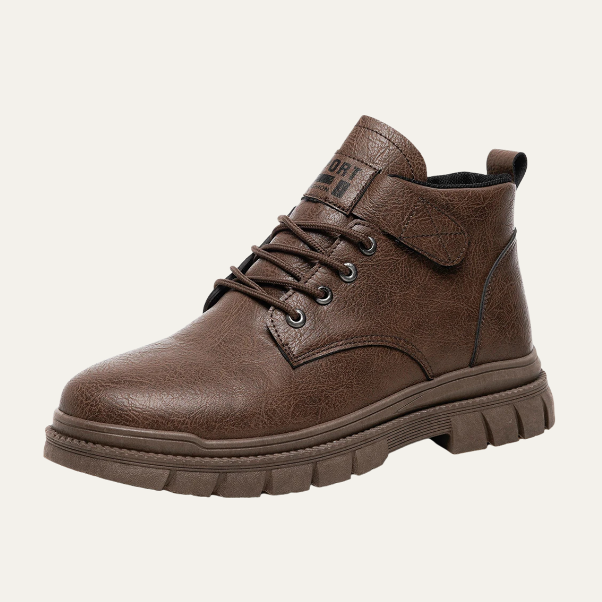 The Brookhaven Ridge Men’s Leather Rugged Lace Up Outdoor Ankle Boots