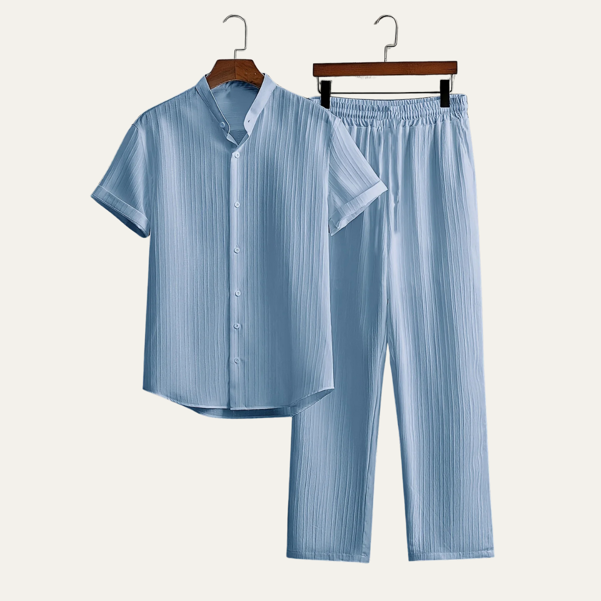 The Oakdale Men’s Casual Trendy Outfit – Short Sleeve Shirt & Pants Set