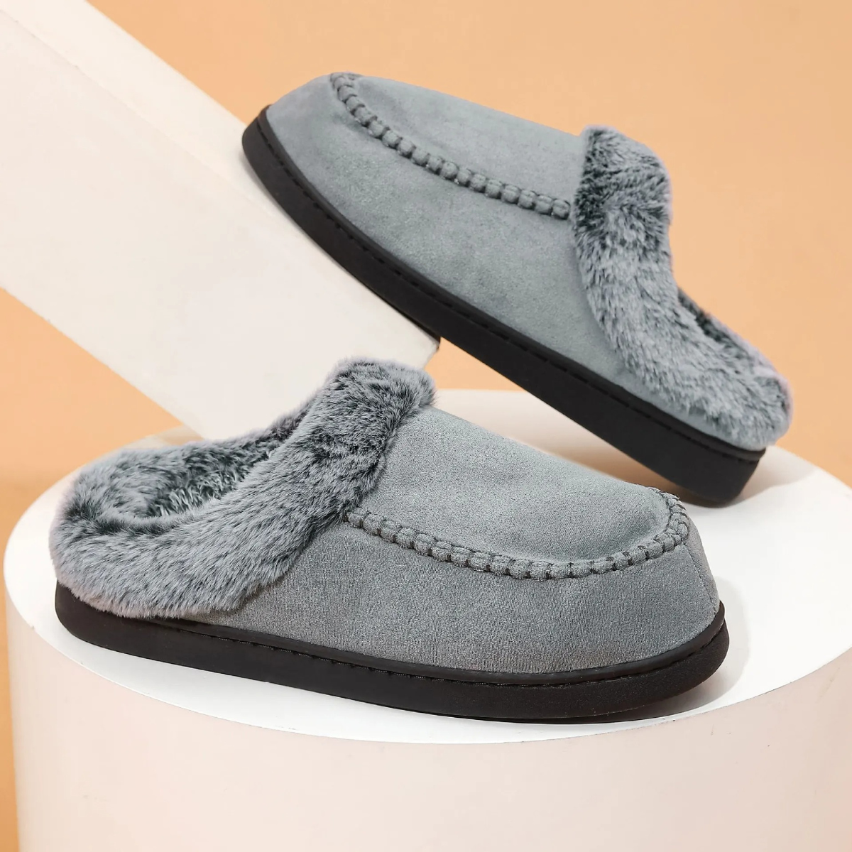 The Knutsford Men's Winter House Shoes Fur Lined Slippers