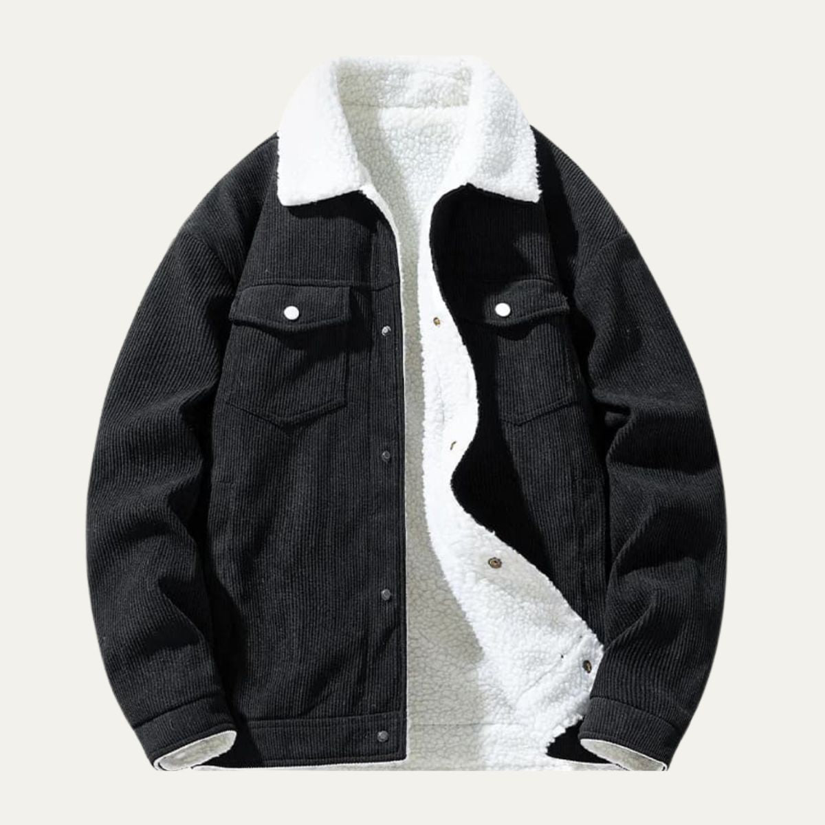 The Moneglia Men’s Corduroy Fleece Lined Sherpa Jacket