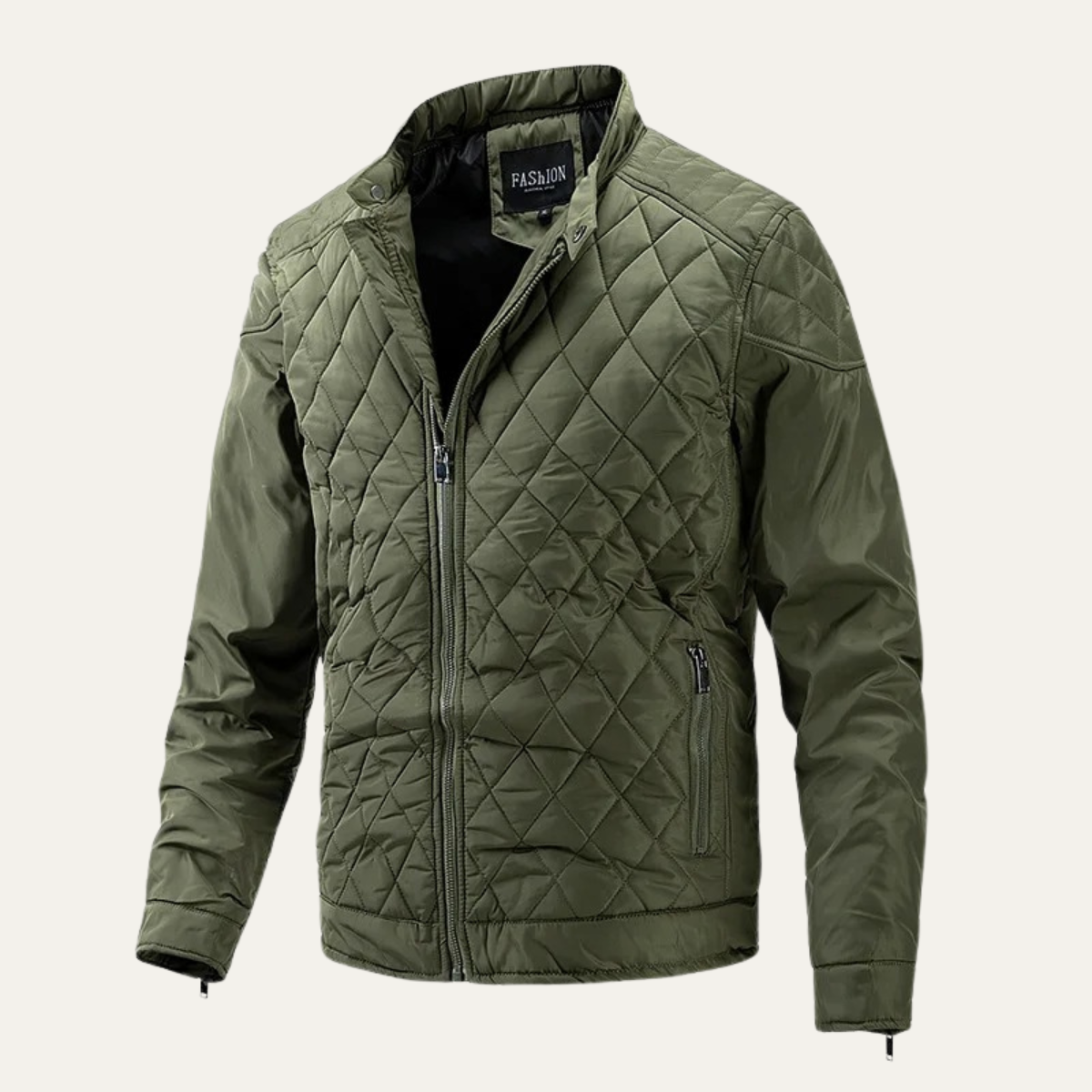The Crestfall Men’s Warm Padded Zip Up Quilted Jacket
