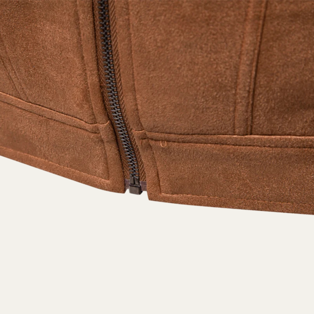 The Varese Men's Trucker  Suede Leather Zip Up Jacket