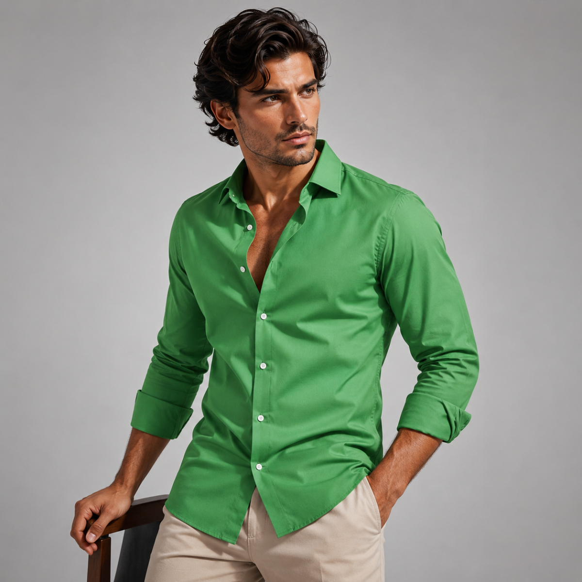 The Milano Men’s Slim Fit Elegant Stretch Dress Shirt
