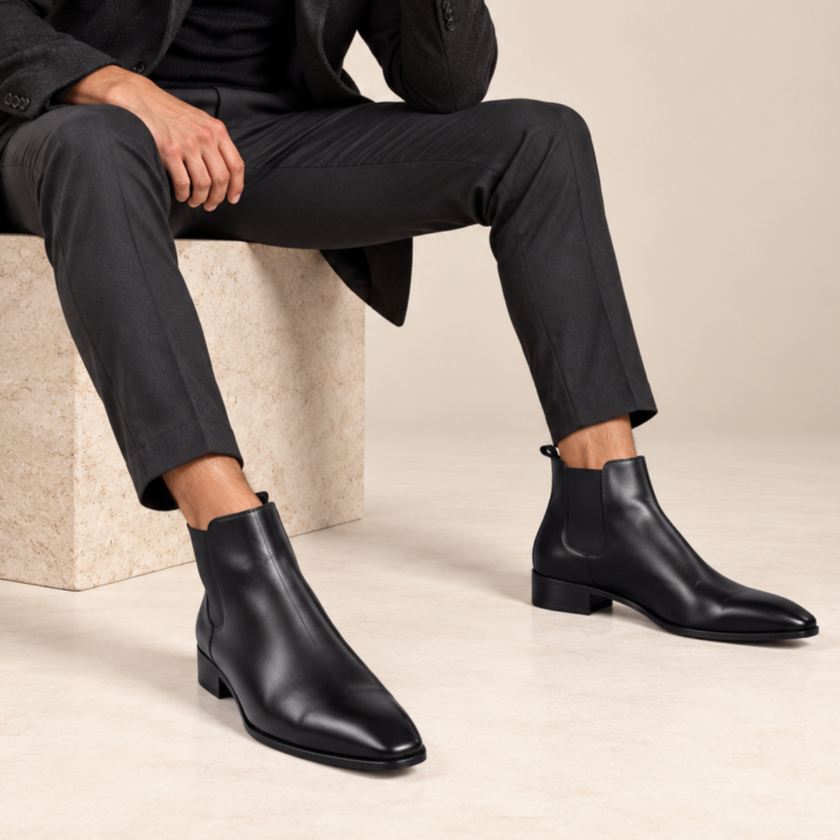 The Cortona Men’s Zip Ankle Chelsea Boots