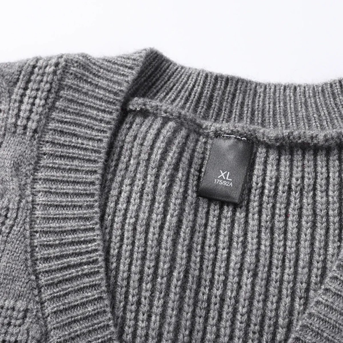 The Alberobello Men’s Warm Textured Knitted V Neck Vest