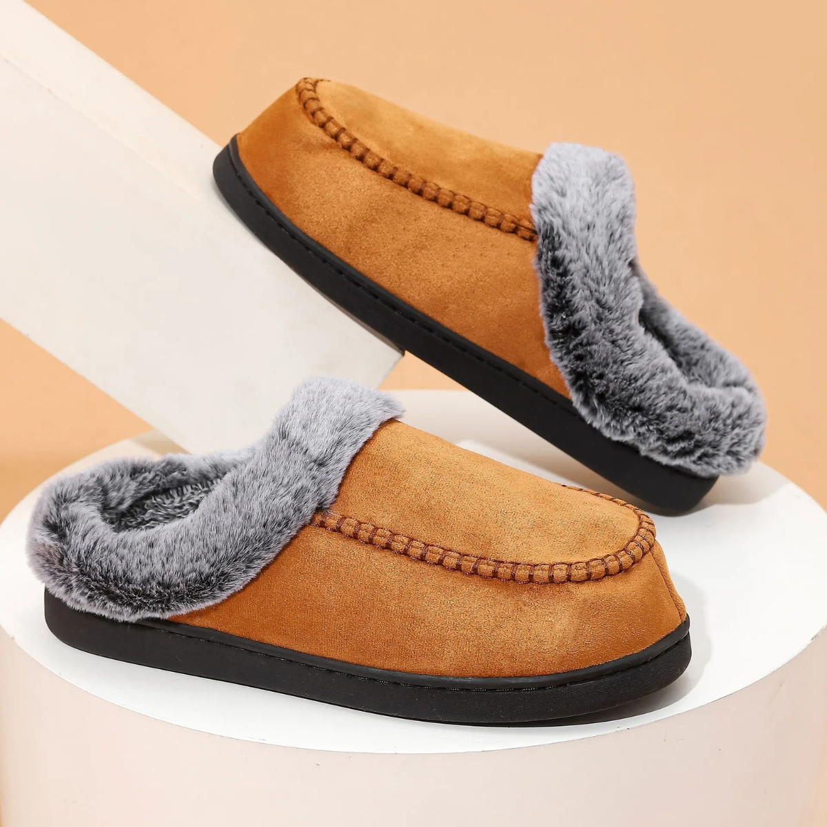 The Knutsford Men's Winter House Shoes Fur Lined Slippers