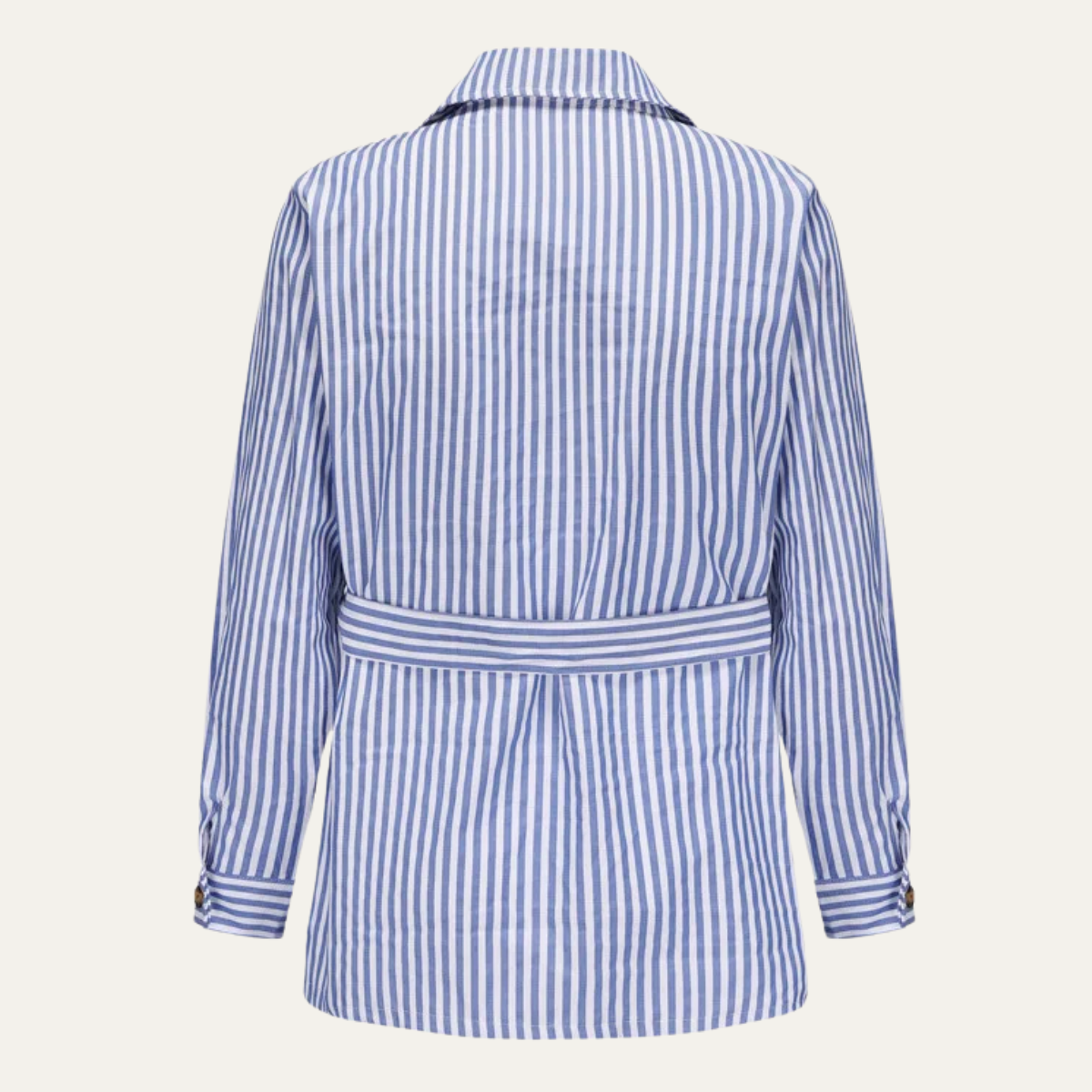The Bramblewood Men’s Streetwear Striped Button-Down Shirt with Pockets