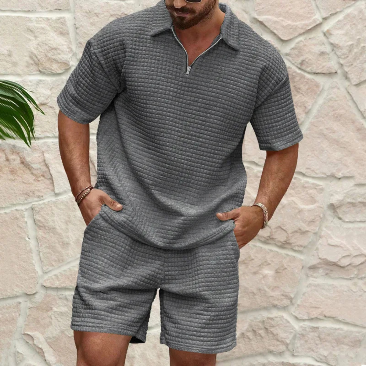 The Ashcroft Men’s Casual Summer Polo Shirt & Shorts Set