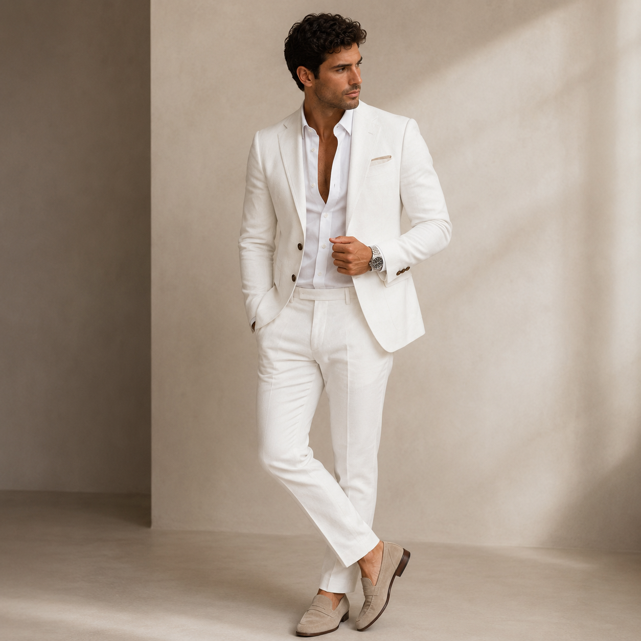 Men’s Slim Fit Set – Two Piece Business Wedding Suit Guest