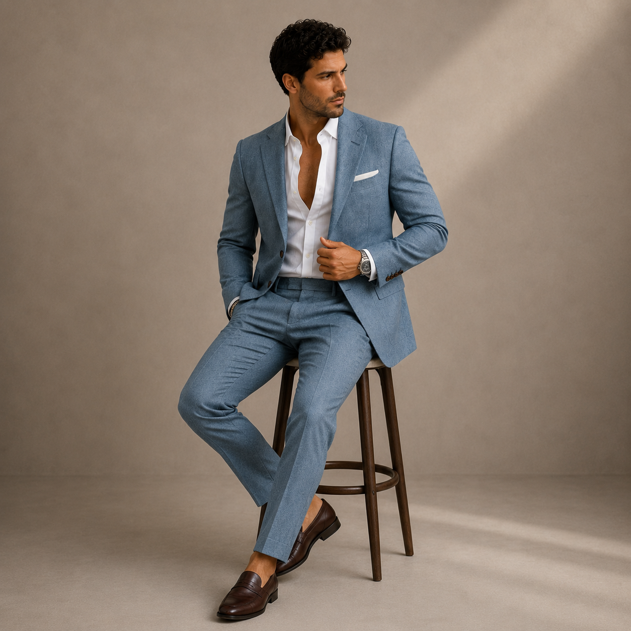Men’s Slim Fit Set – Two Piece Business Wedding Suit Guest