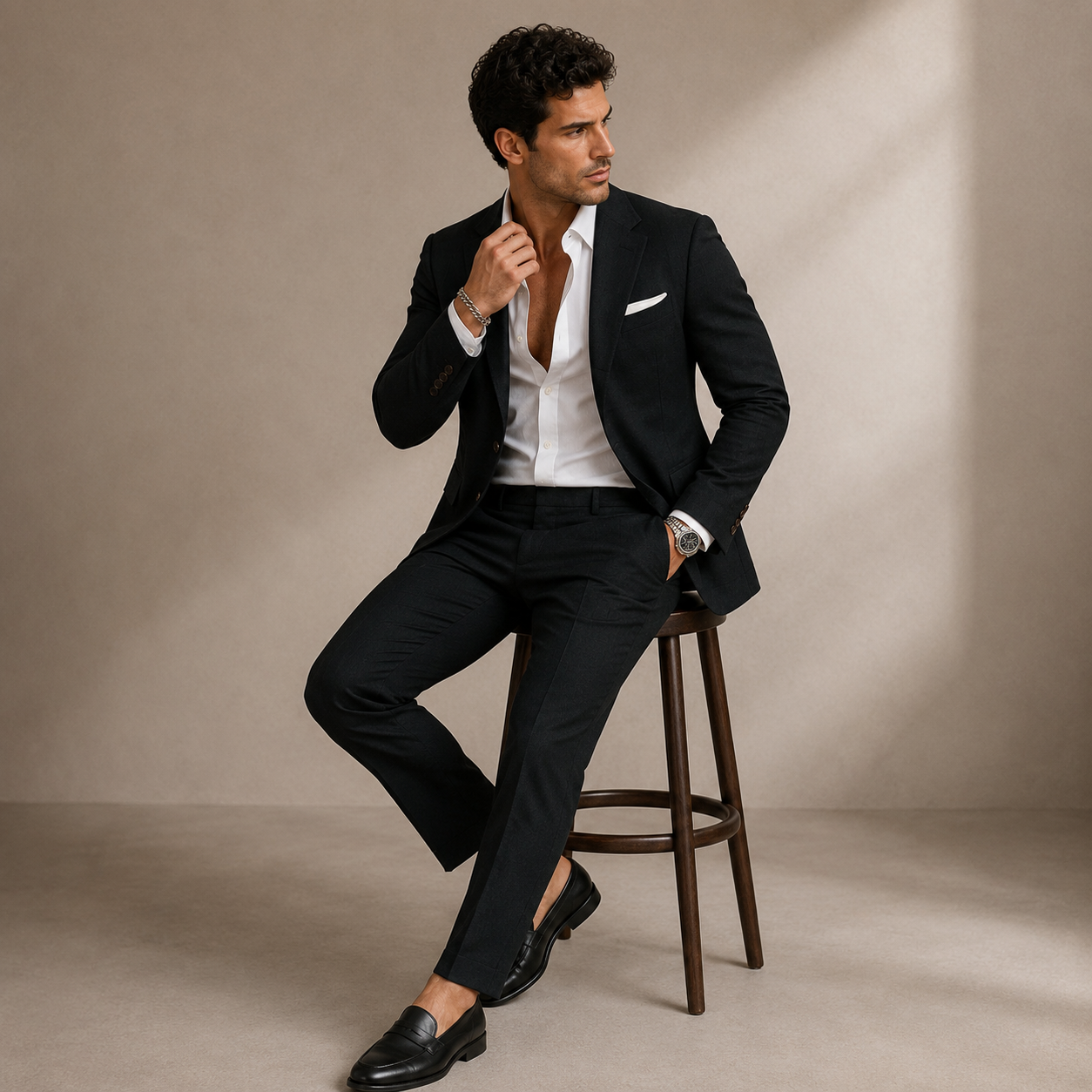 Men’s Slim Fit Set – Two Piece Business Wedding Suit Guest