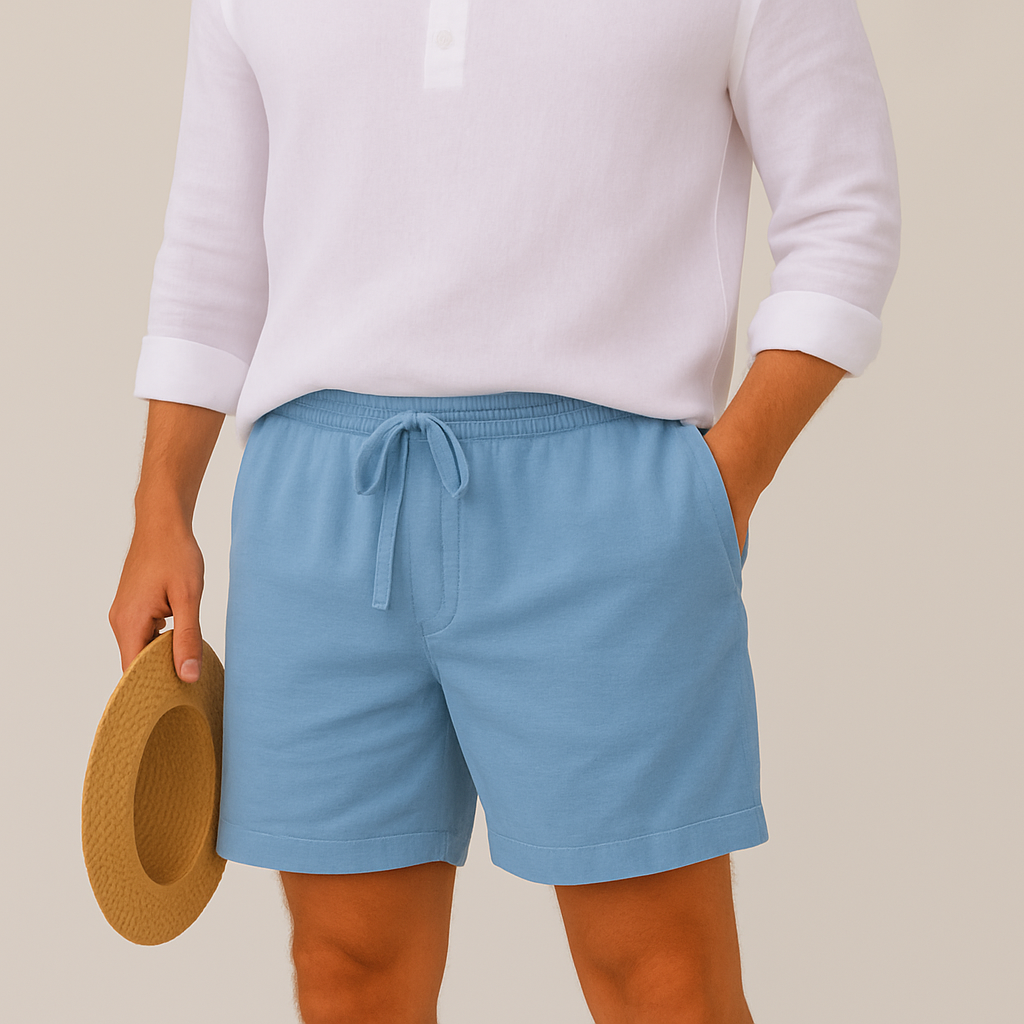 Men's Lightweight Relaxed Fit Linen Summer Shorts