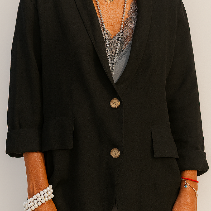 Women's Linen Blazer for Warm Weather