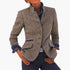 Women's Brown Blazer with Buttoned Front