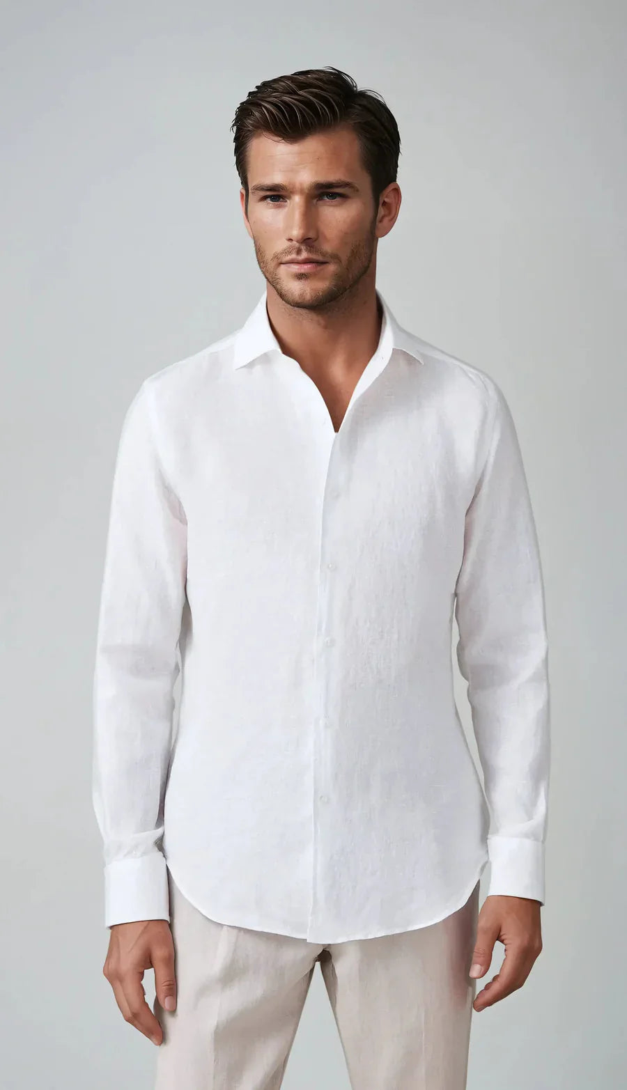 The Matera Men's Premium Linen Button Up Shirt