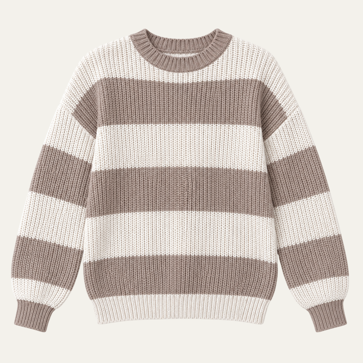 Women's Relaxed Fit Contrast Stripe Sweater