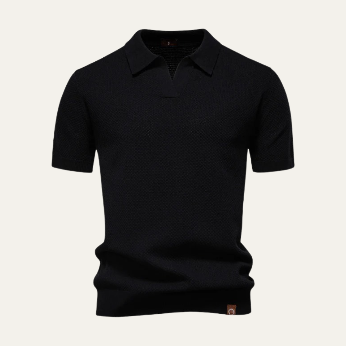The Desenzano Men's Smart Knit Open Collar Polo Shirt