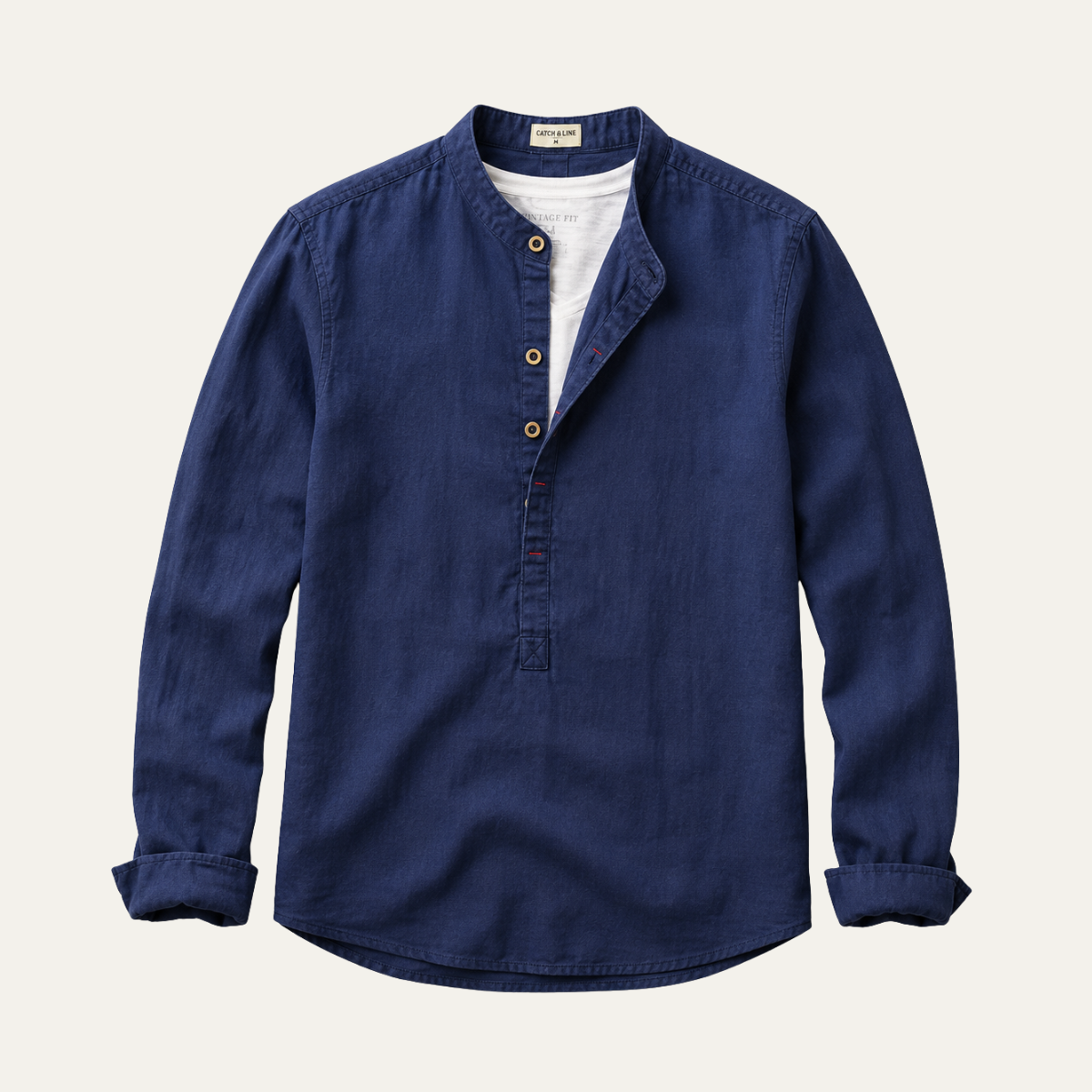 The Aspen Men's Trendy Linen Henley Shirt