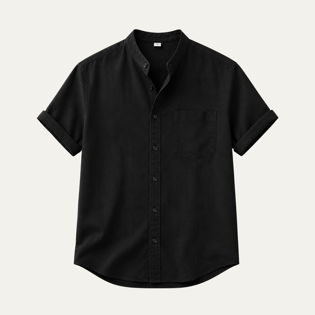 The Hamptons Men's Short Sleeve Collar Linen Shirt