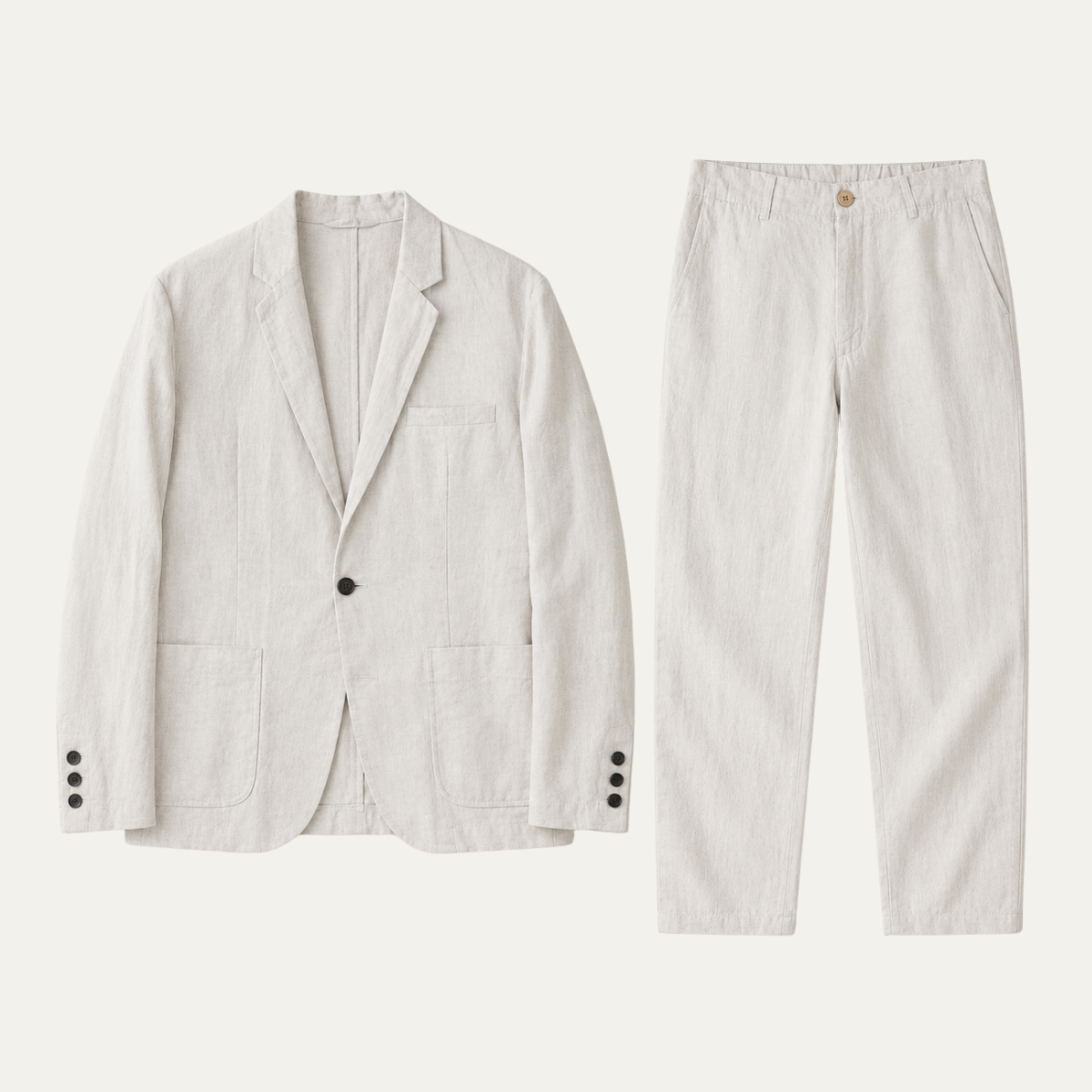 The Naples Men’s Linen Summer Blazer and Pants Set