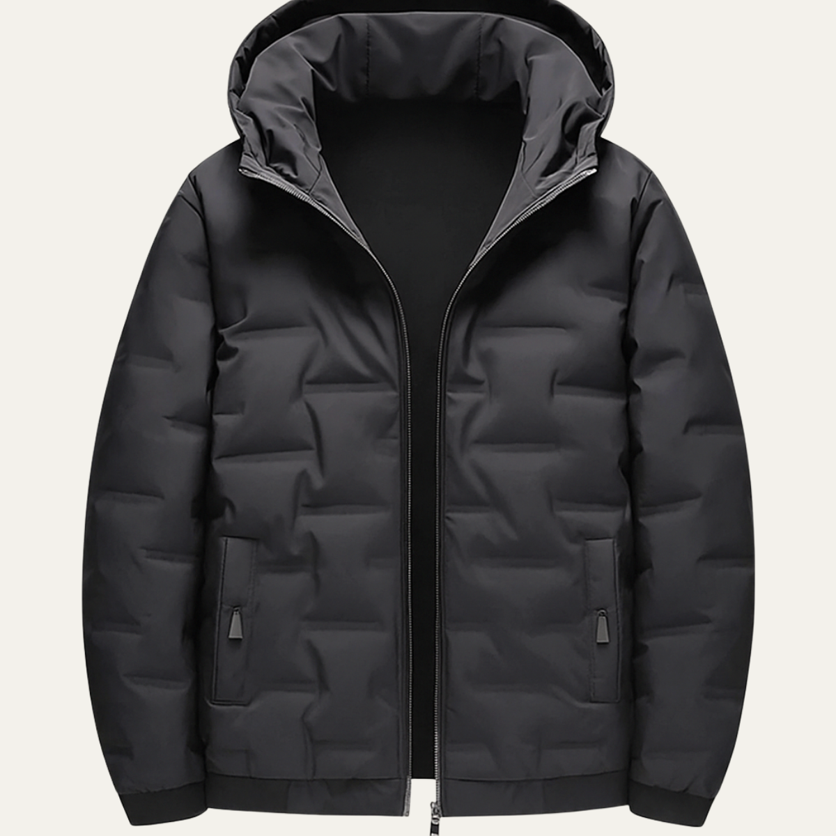 The Brenton Men’s Ski Winter Jacket – Warm Insulated Skiing Hooded Parka – Black