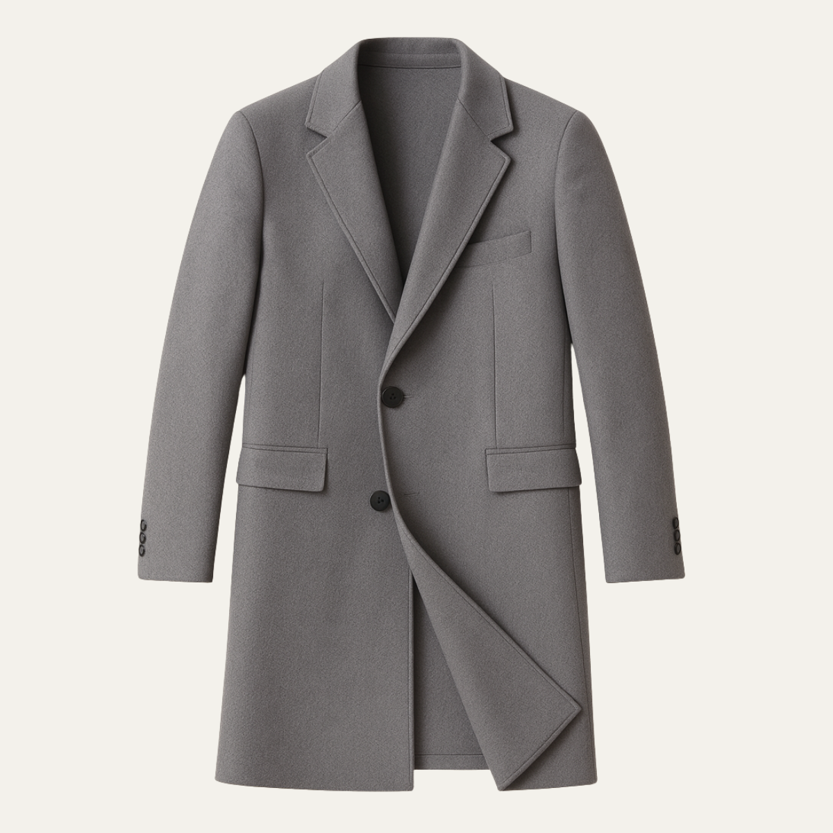 The Pavia Men’s Textured Thickened Wool Long Winter Coat