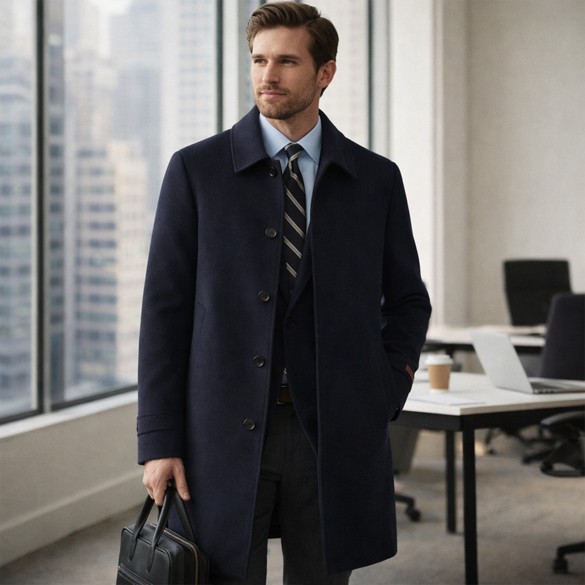 The Goldshire Coat – Men’s Smart Tailored Overcoat