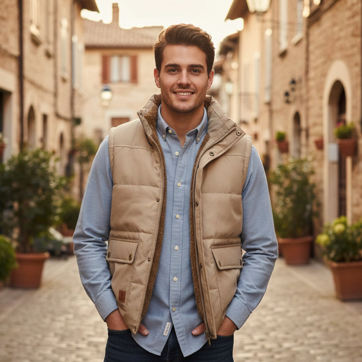 The Aspen Men's Warm Modern Fleece Lined Winter Vest