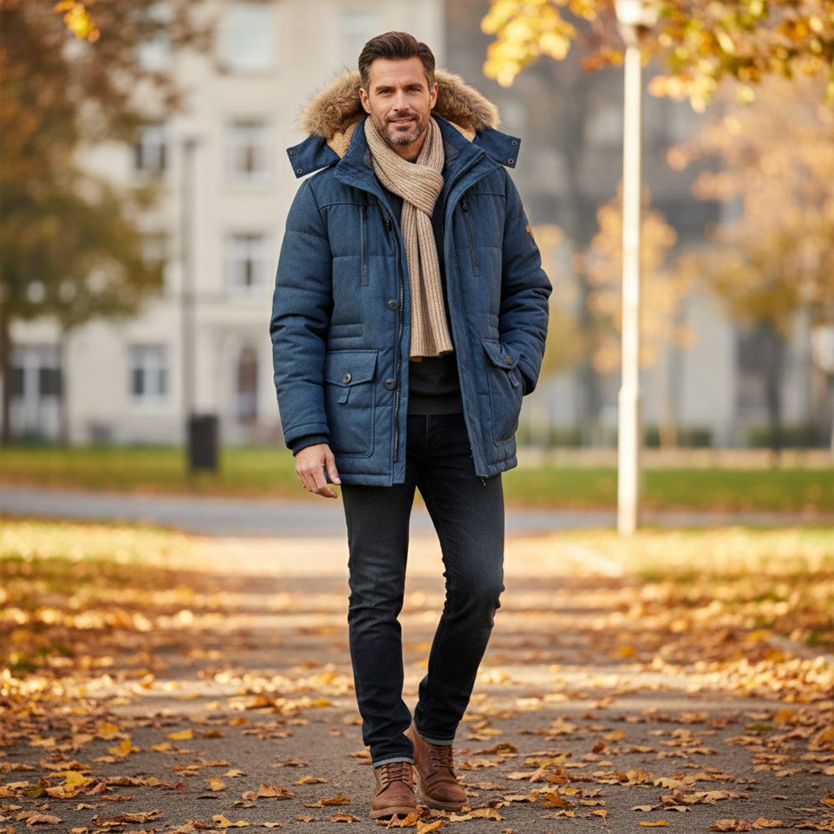 The Westminster Men's Warm Winter Parka Jacket with Fleece Lining