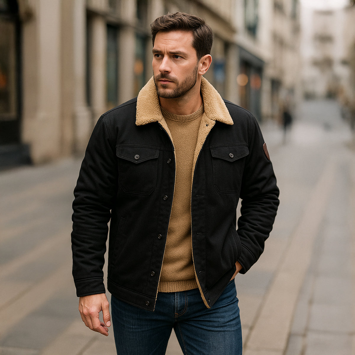 The York Warm Fleece Lined Winter Coat for Men