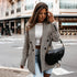 Women's Checked Blazer with Twin Buttons