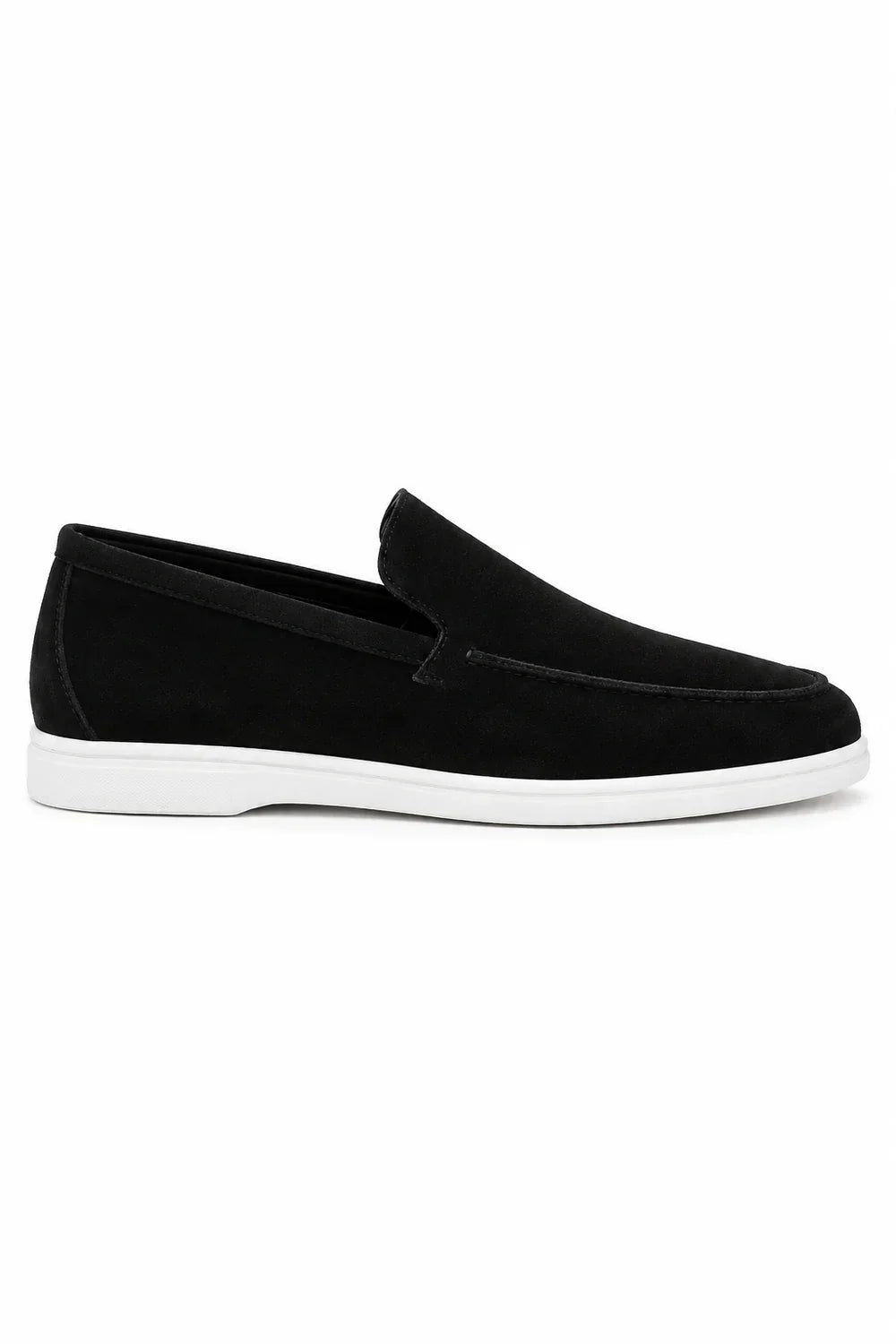 The Sheridan Men's Lightweight Slip On Suede Loafers - Black