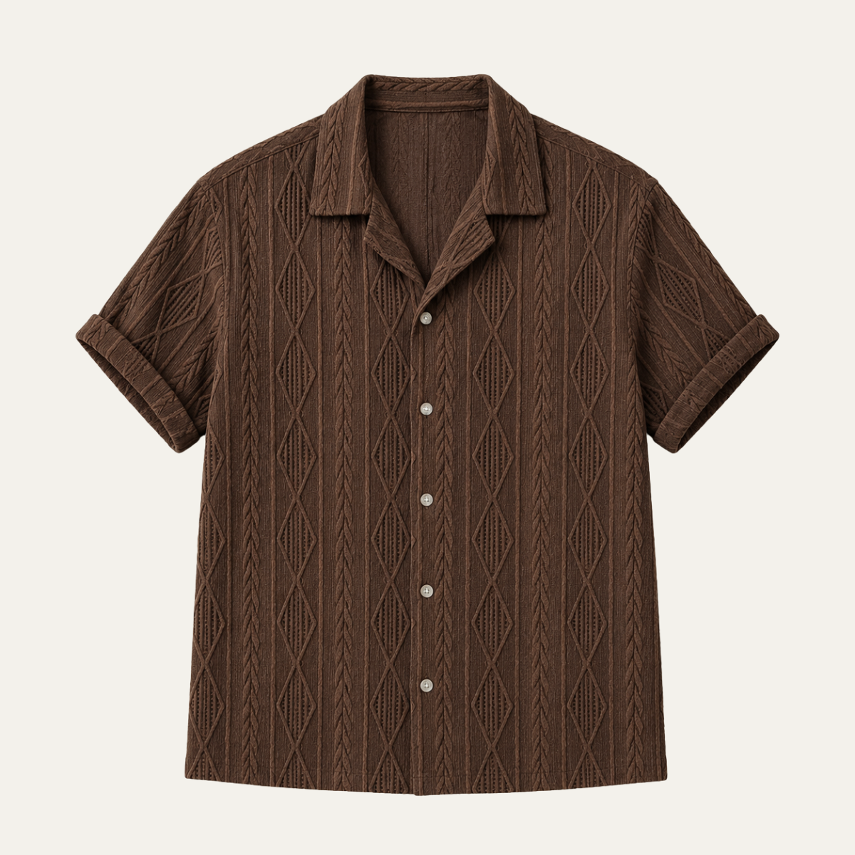 The Greenwich Men's Trendy Short Sleeve Button Up Shirt