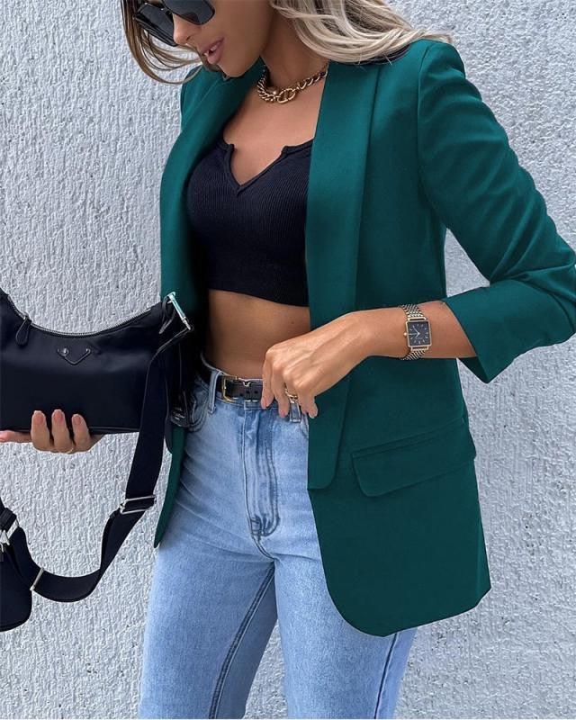 Women's Unfastened Blazer for Easy Layering