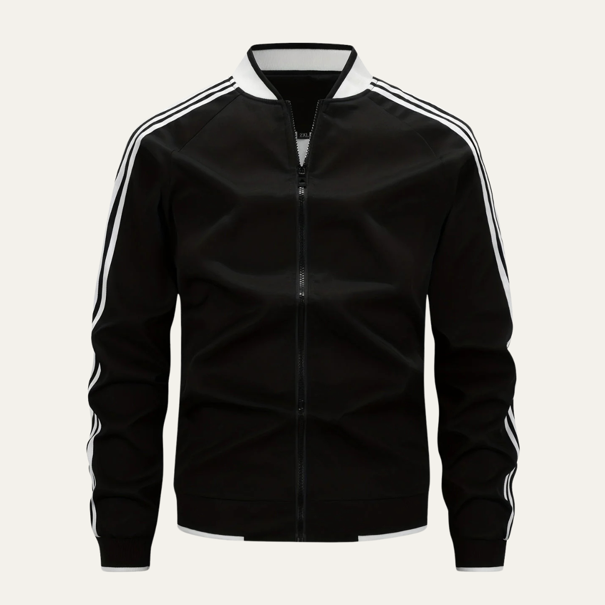 The Oakridge Men’s Breathable Zip Up Lightweight Track Jacket with Striped Sleeves