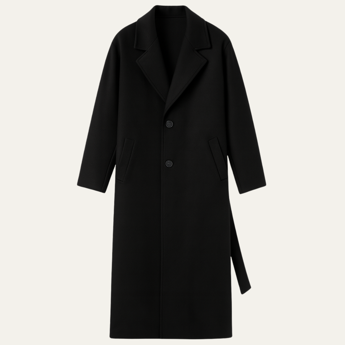 The Woolwich Men’s Smart Camel Wrap Wool Coat with Belt