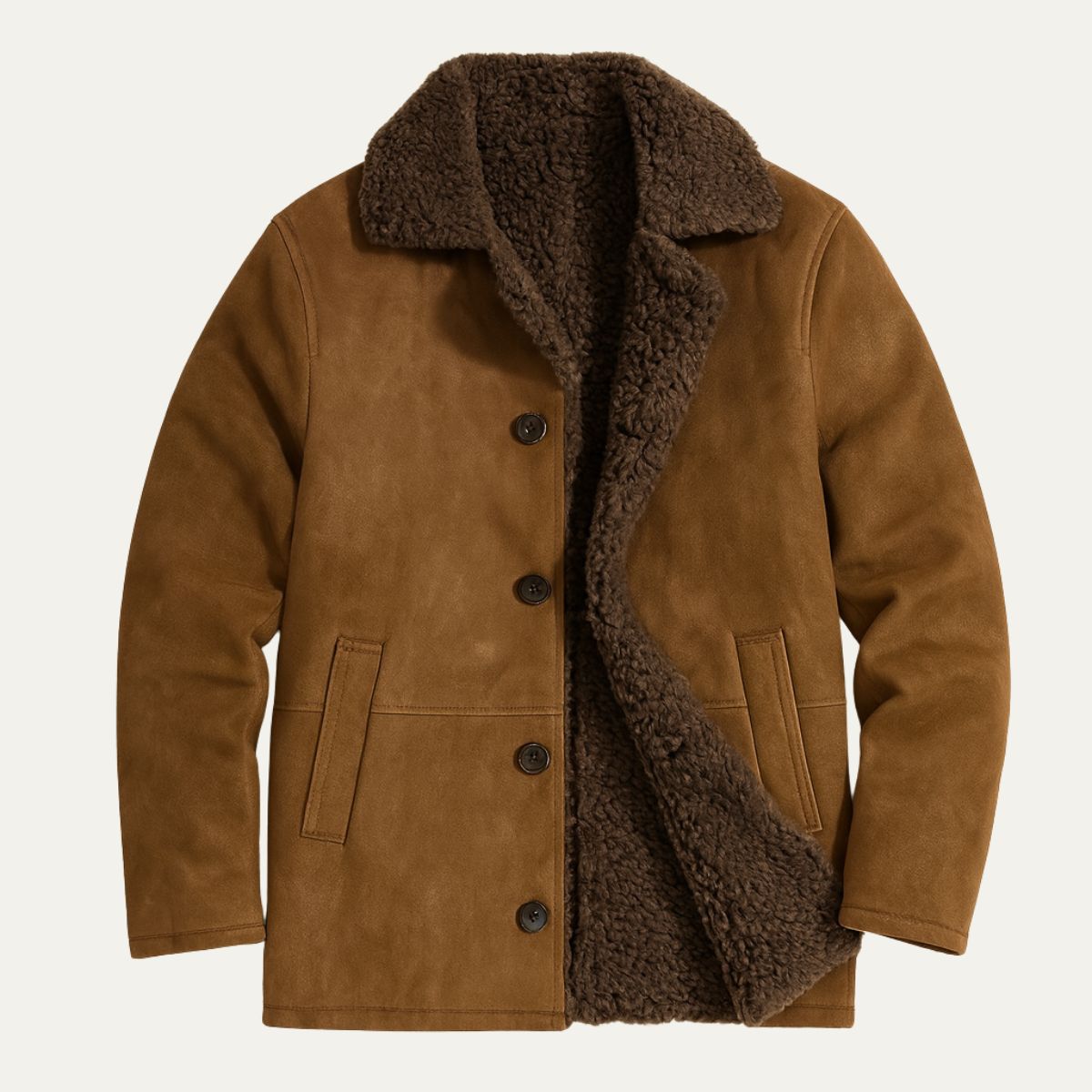 The Aspen Shearling Coat – Men’s Classic Winter Overcoat
