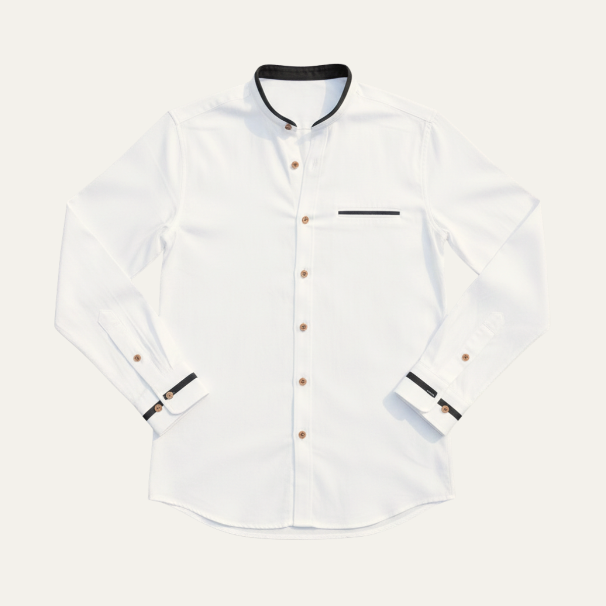 The Silverhaven Ridge Men’s Standing Collar Business Button-Up Shirt