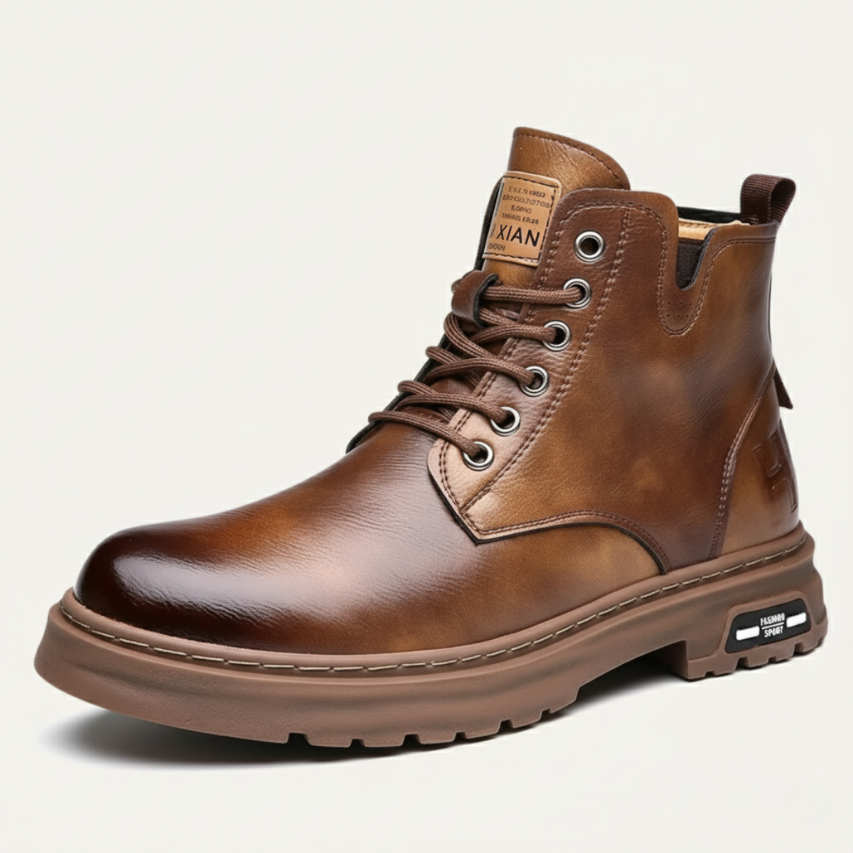 The Lipari Men’s Durable Non Slip Leather Ankle Boots