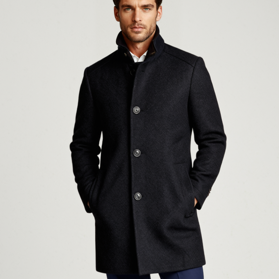 The Highlander Men’s Premium Wool Winter Overcoat